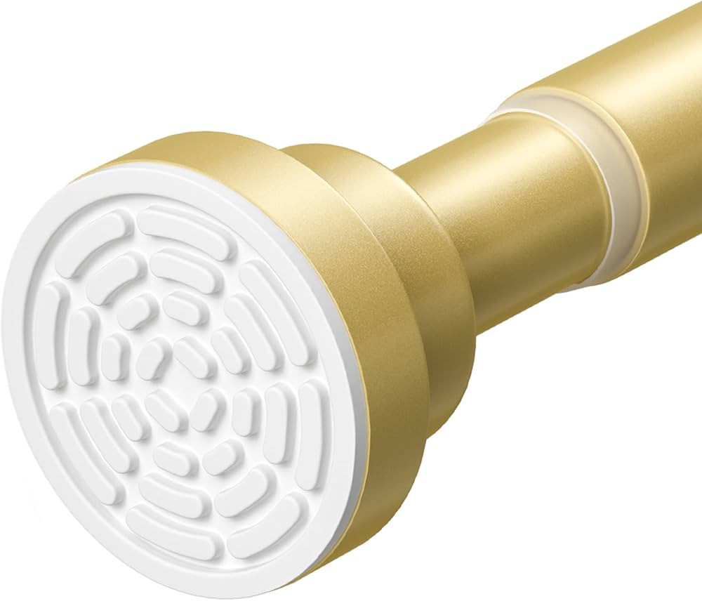 AIZESI Gold Tension Curtain Rod 30-63Inch 1PCS,Spring Tension Rod No Drilling Non-Slip Adjustable... | Amazon (US)