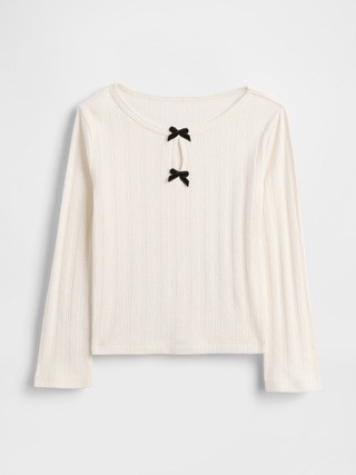 Baby & Toddler Pointelle Bow Top | Gap (CA)