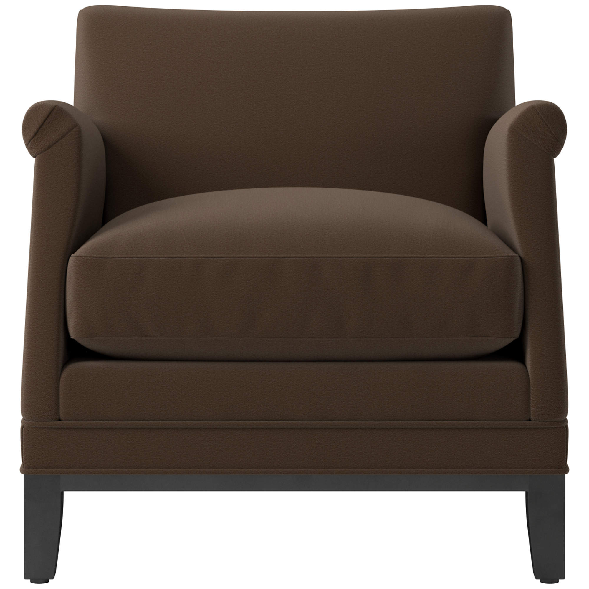 Olson Cognac Brown Velvet Accent Chair + Reviews | CB2 | CB2