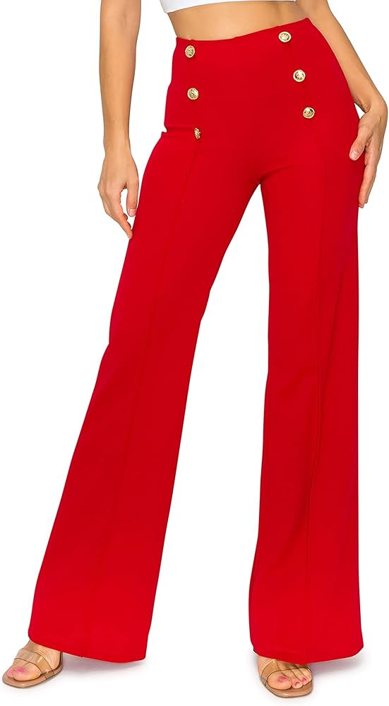 High waisted Red Pants | Amazon (US)