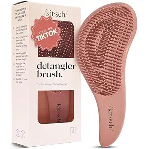 Kitsch Detangler Brush – Gentle Curly Hair Brush with Flexible Bristles for All Hair Types - We... | Amazon (US)