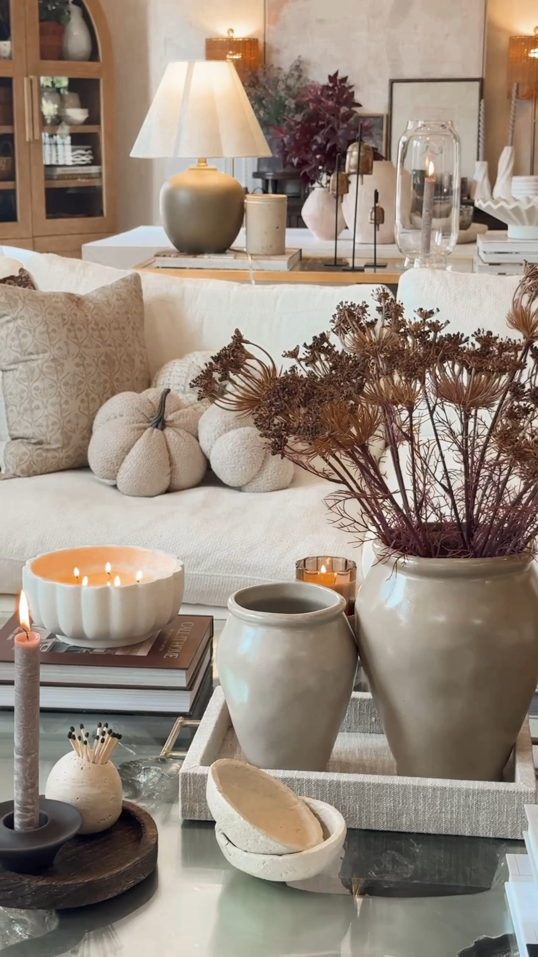 Shop my fall coffee table decor and my pumpkins are from older seasons so don’t have links but will link similar ones. 

#LTKSeasonal #LTKVideo #LTKHome