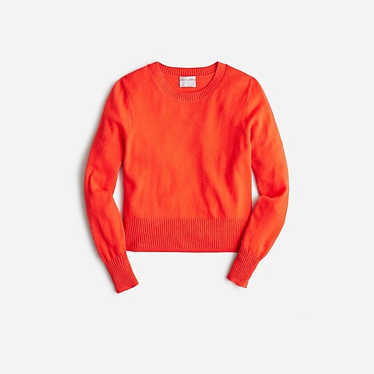 Cropped cashmere crewneck sweater | J. Crew US