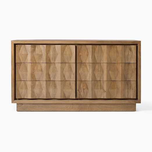 Carved Pattern Solid Wood 6-Drawer Dresser (62") | West Elm (US)