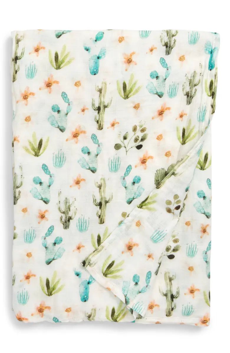 Cactus Floral Deluxe Muslin Swaddle Blanket | Nordstrom