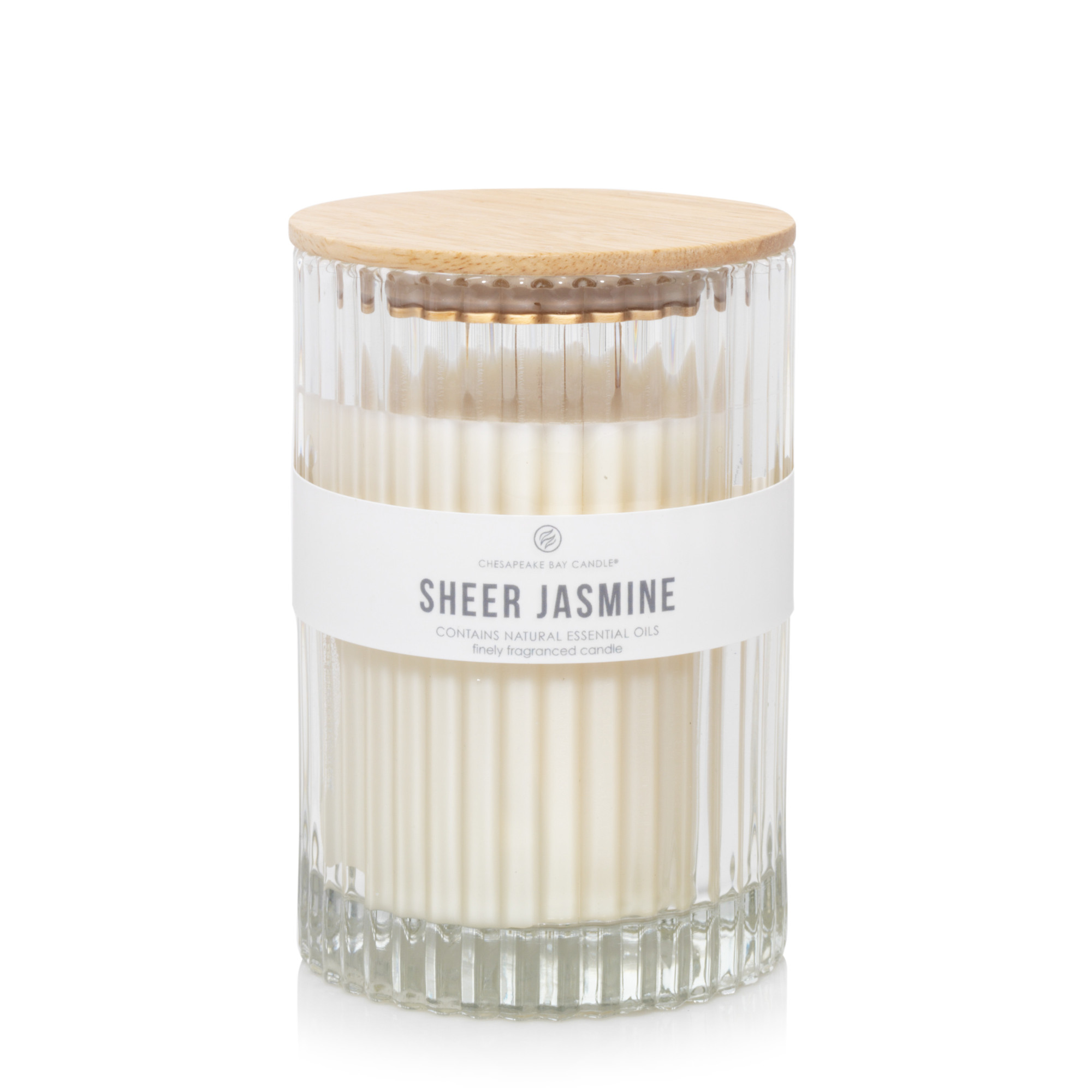 Chesapeake Bay Candle Minimalist Collection Sheer Jasmine - 12.7oz Large Ribbed Glass Jar Candle | Walmart (US)