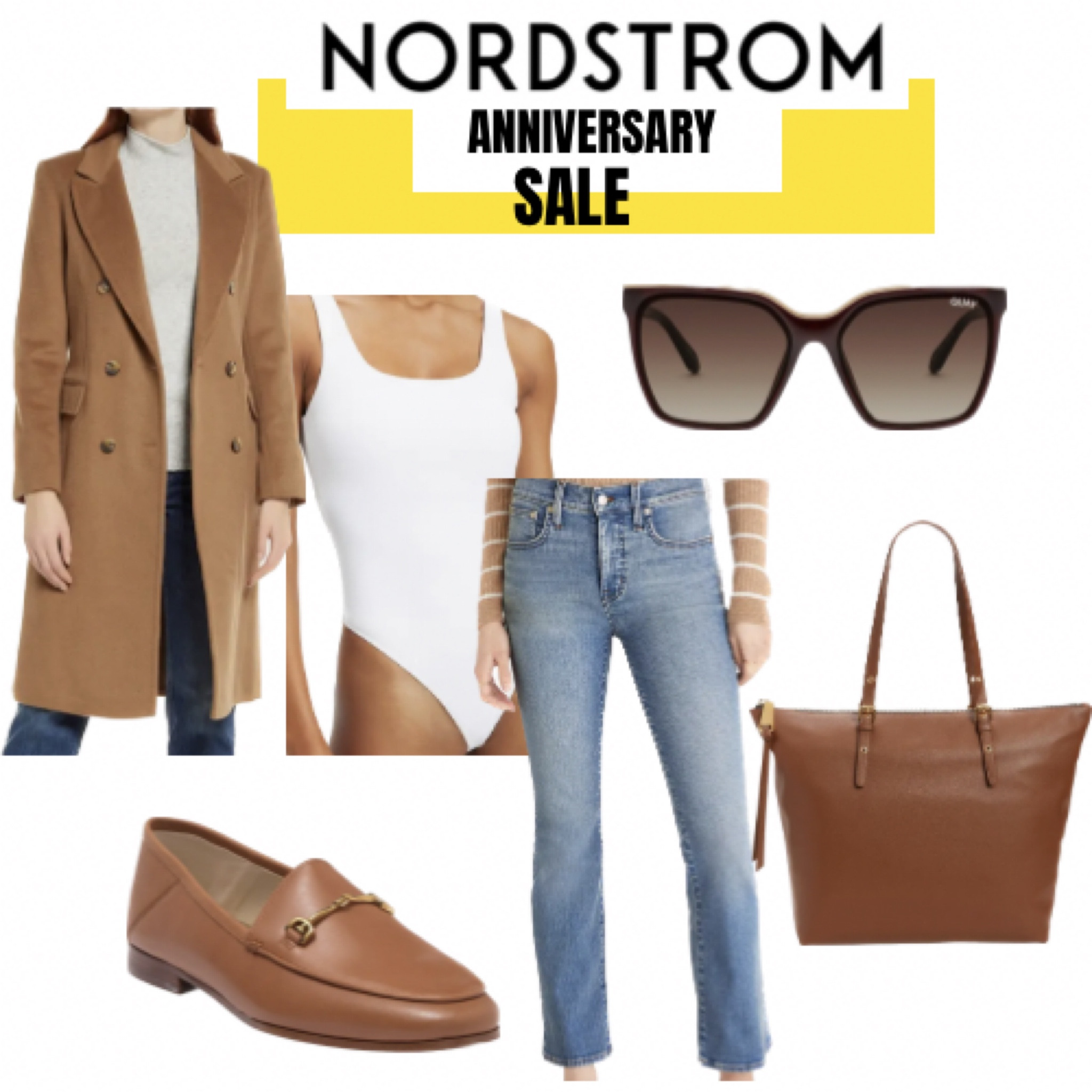 Nsale outfit idea
Cute fall outfit, neutral outfit, neutral fall outfit, fall trends, fall trends 2023, cropped jeans, camel coat, bodysuit, loafers 