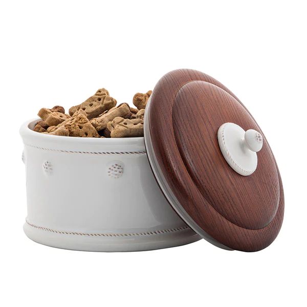 Berry & Thread Whitewash Dog Treat Canister | Over The Moon Gift