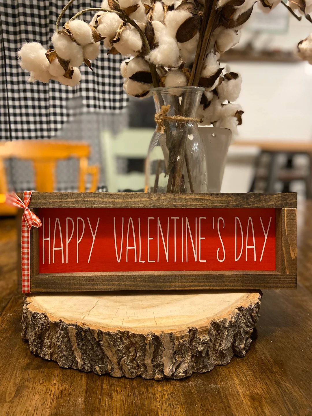 Red Happy Valentine’s Day Farmhouse Style Decor sign | Etsy (US)