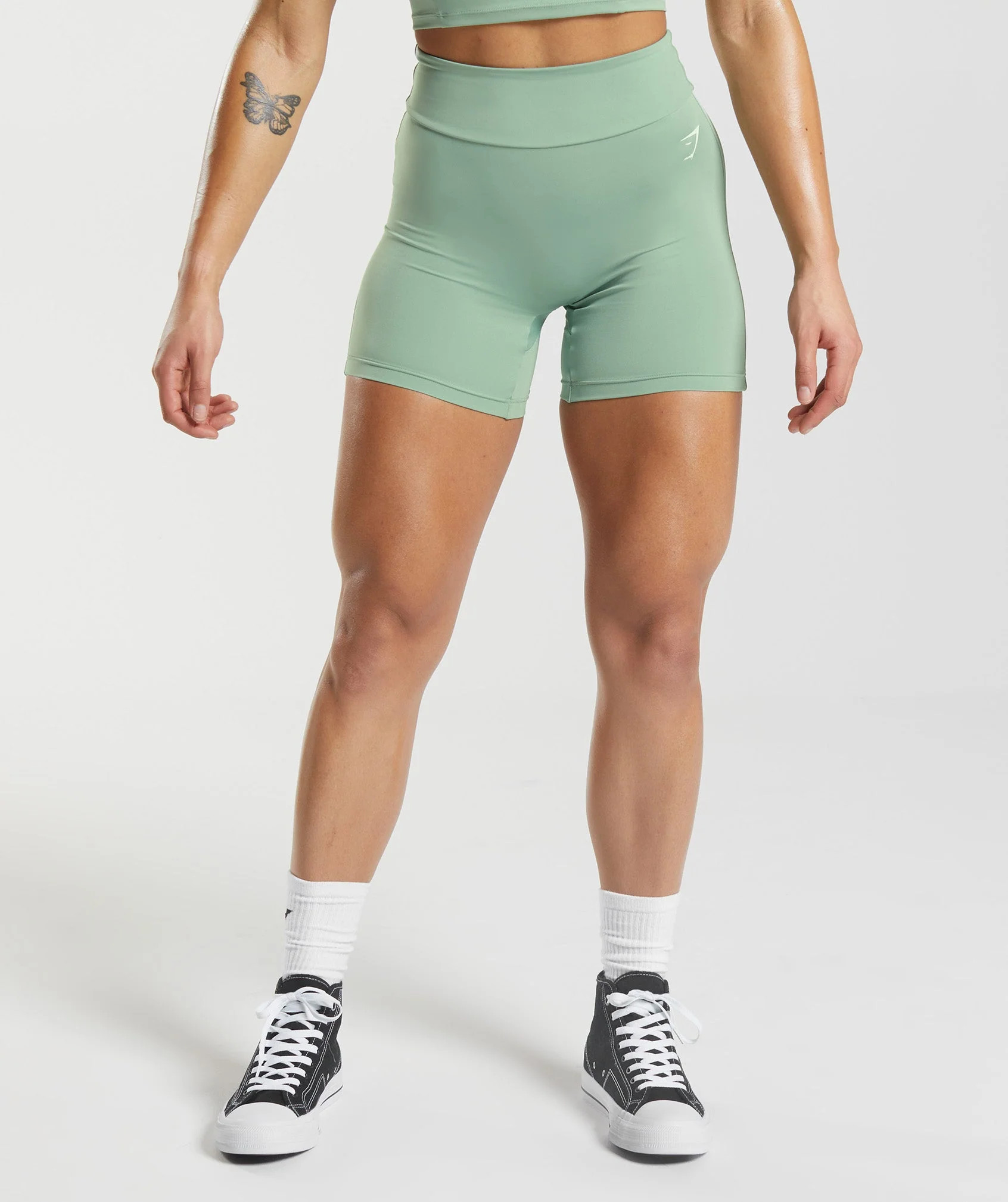 Gymshark GS Power Original Tight Shorts - Desert Sage Green | Gymshark US