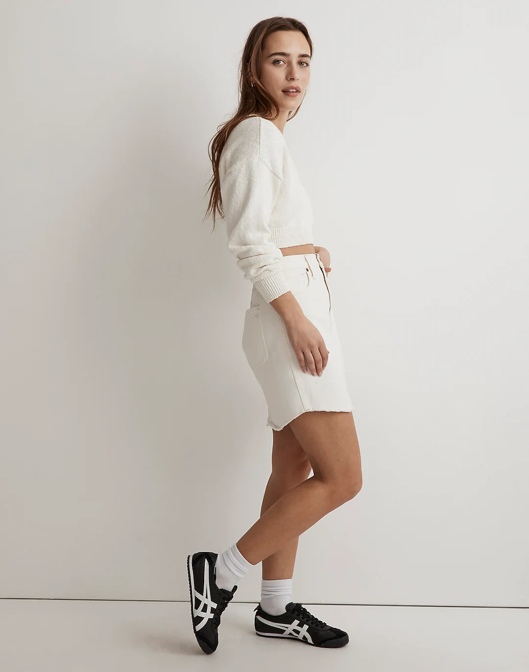 Denim Dolphin-Hem Mini Skirt in Vintage Canvas | Madewell