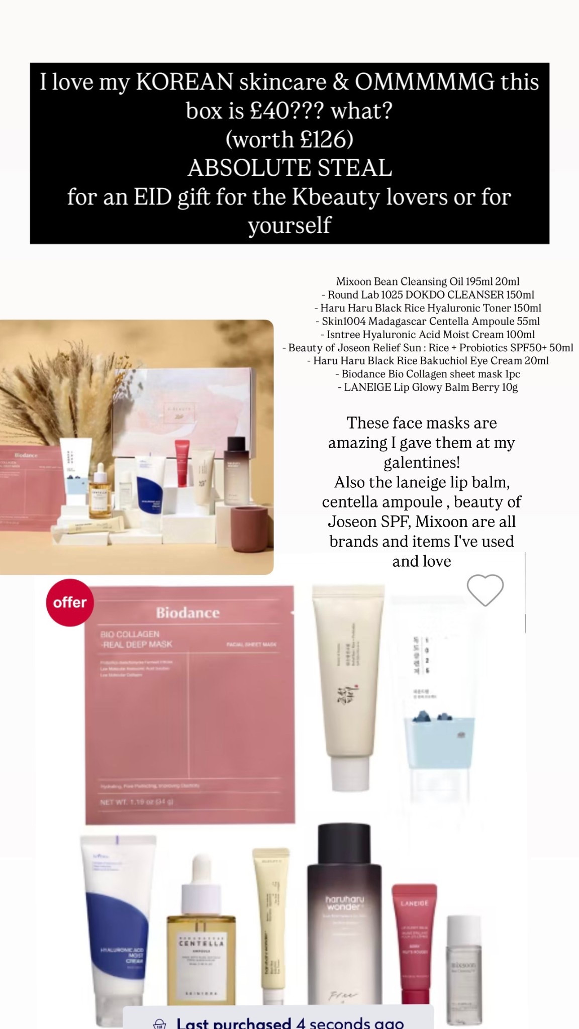 absolute bargain for the K beauty box with some of my favourite products! 
£40 and worth £126!!!!



#LTKgiftguide #LTKbeauty