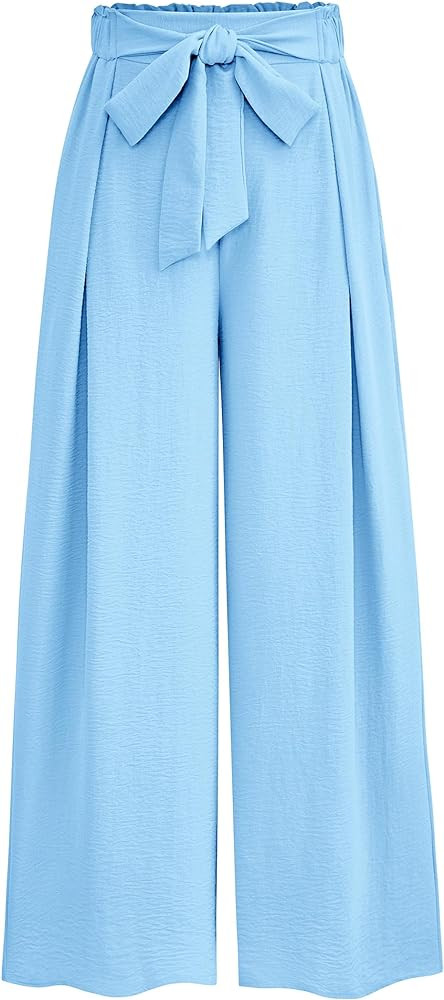 PRETTYGARDEN Women's Wide Leg Work Pants Business Casual High Waisted Loose Palazzo Trouser Summe... | Amazon (US)