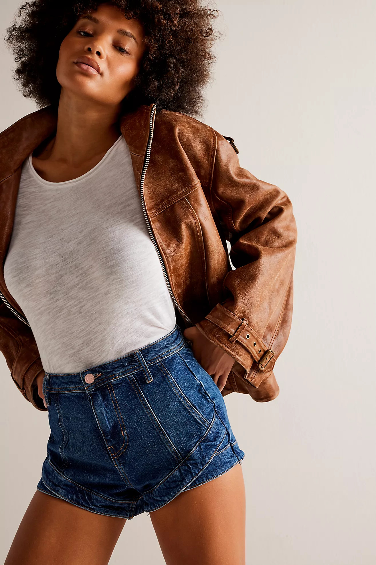 CRVY Mona High-Rise Shorts | Free People (Global - UK&FR Excluded)