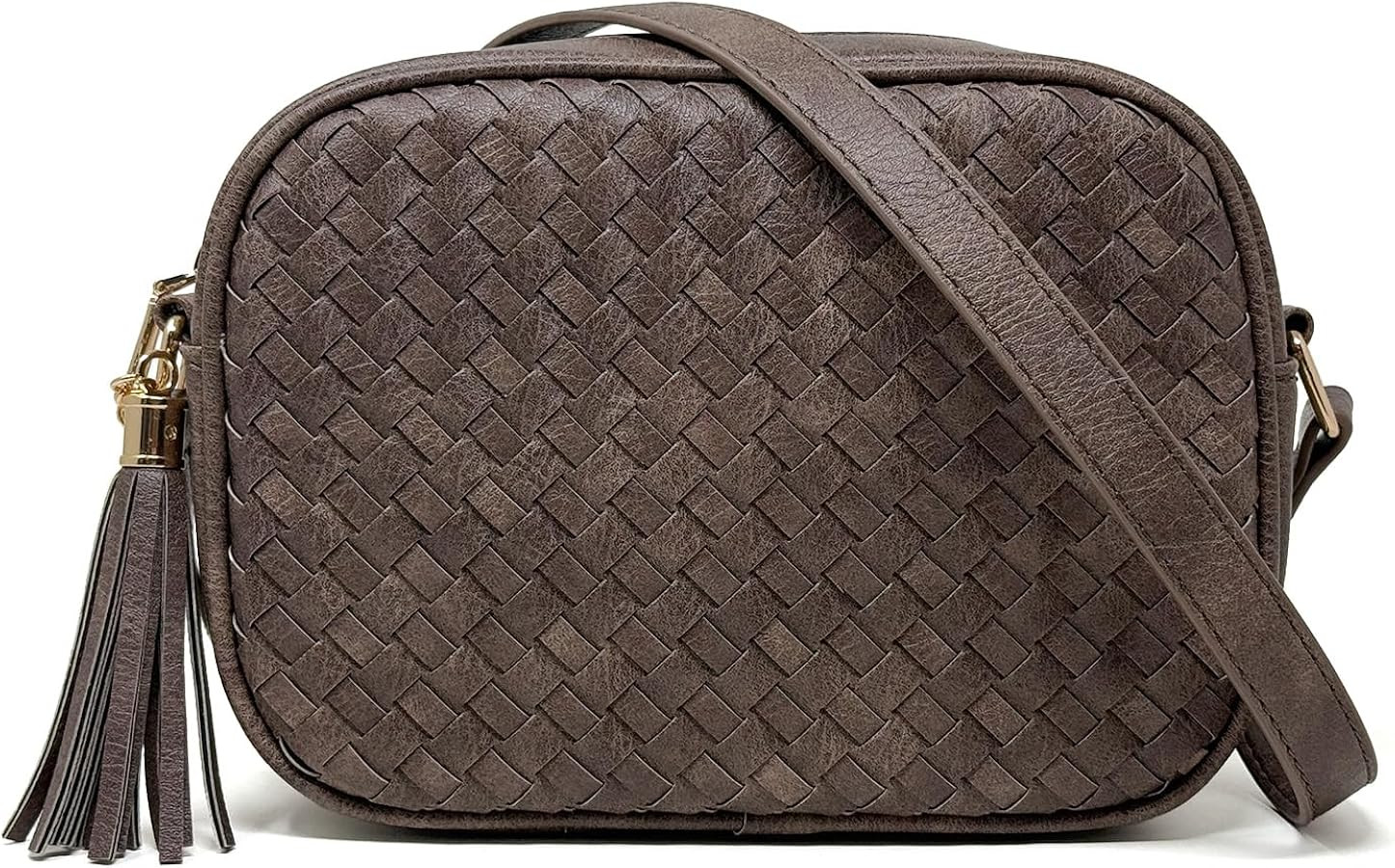 AFKOMST Woven Crossbody Bags for Women Small Fall Cross Body Purse and Boho Handbags with Tassels... | Amazon (US)