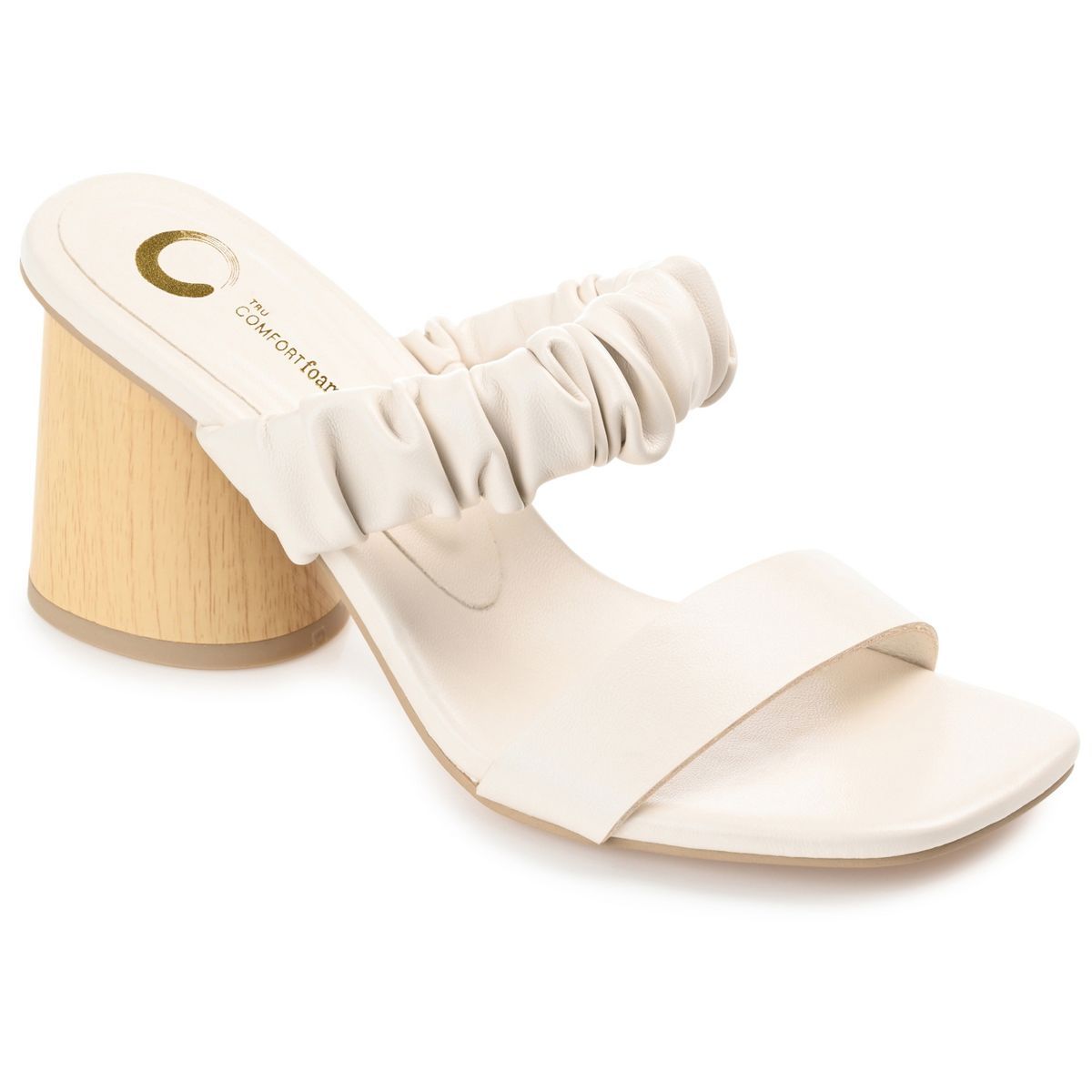 Journee Collection Womens Fayth Tru Comfort Foam Open Square Toe Block Heel Sandals | Target