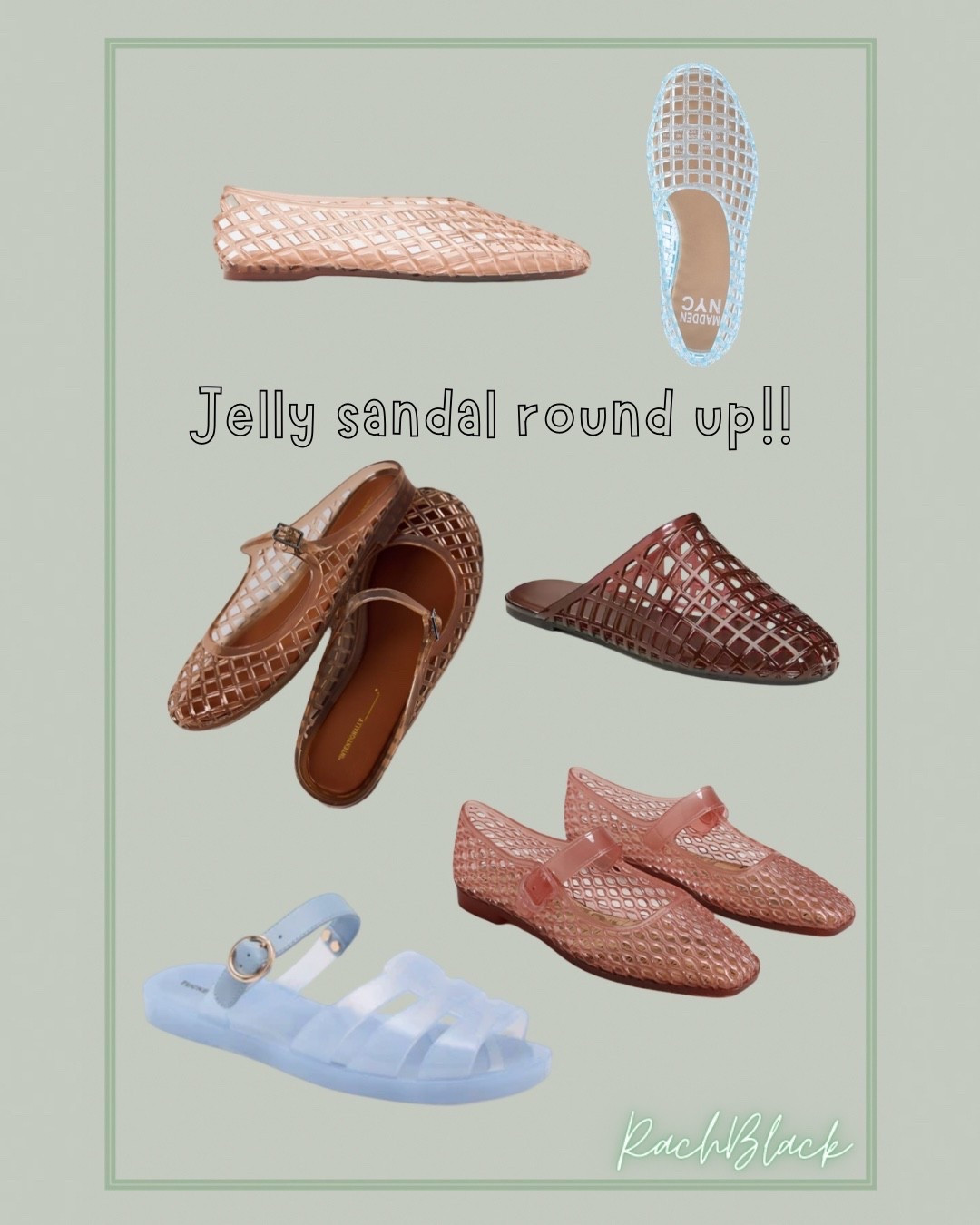 Spring / summer shoe line up!! #springshoes #summershoes #jellysandals #jellyflats 