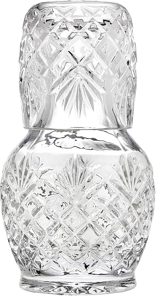Godinger Shannon Night Water Carafe with Tumbler Glass - The Carafe Holds 16 oz, The Cup 8 oz | Amazon (US)