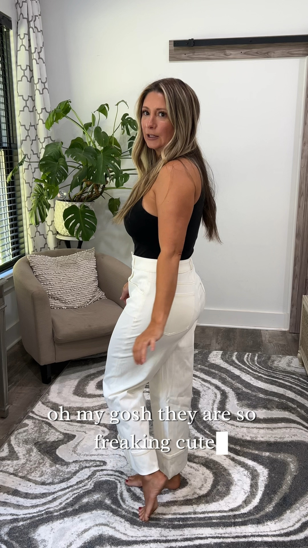 Finding good white jeans is never easy but this pair from Halara is a total win. The high-waisted fit with rolled hems looks so flattering and the stretch makes it extra comfy. I’m wearing a medium in both the jeans and this black racerback top. #comfyclothes #ootd #casualchic #travelwardrobe

#LTKStyleTip #LTKU #LTKSeasonal