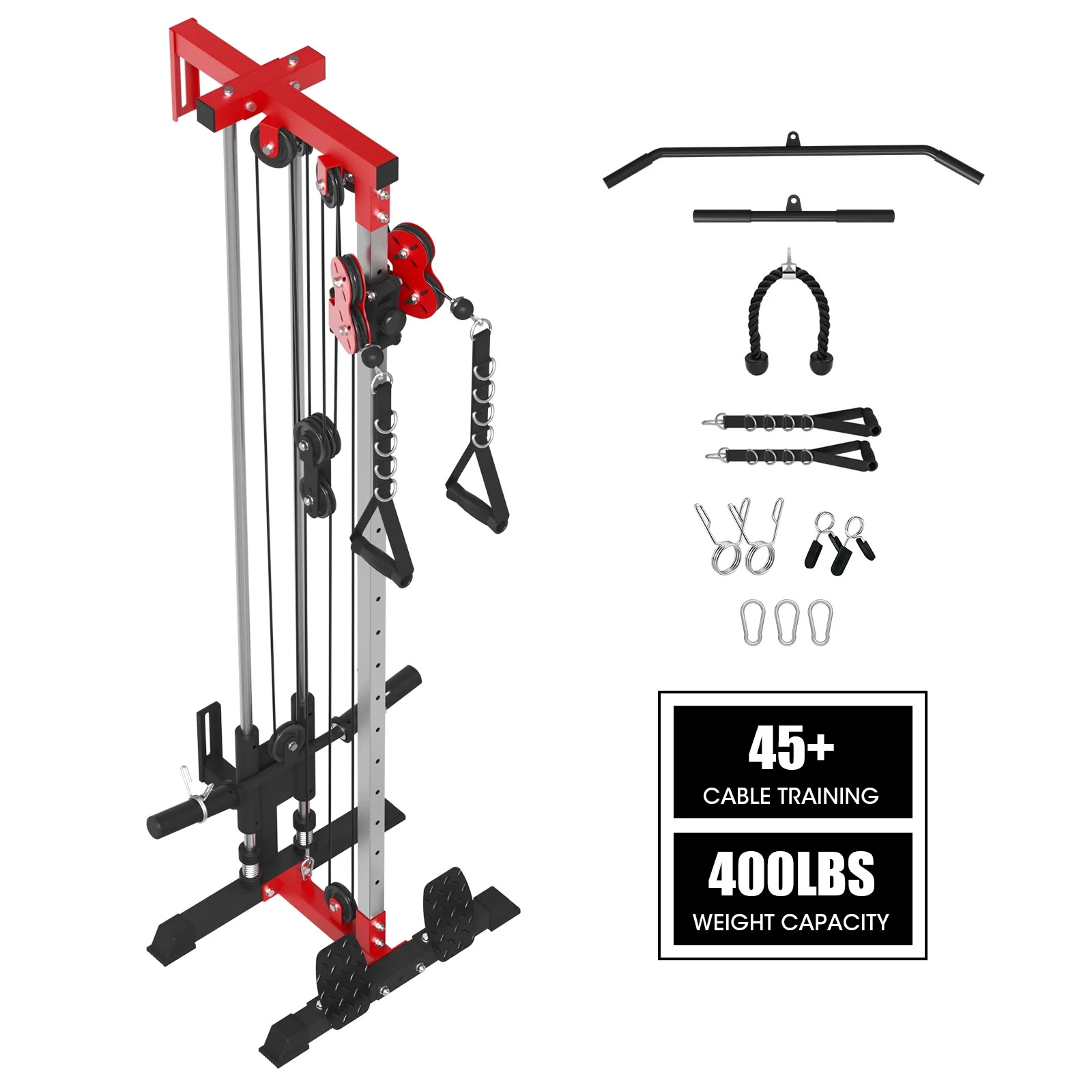 Mikolo Cable Crossover Machine, Lat Pull Down Machine, Wall Mounted Pulley Tower functional train... | Walmart (US)