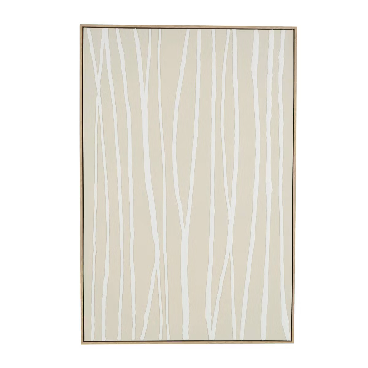 49"x33" Wooden Abstract Vertical Line Wall Art, Modern MDF Frame - Olivia & May | Target