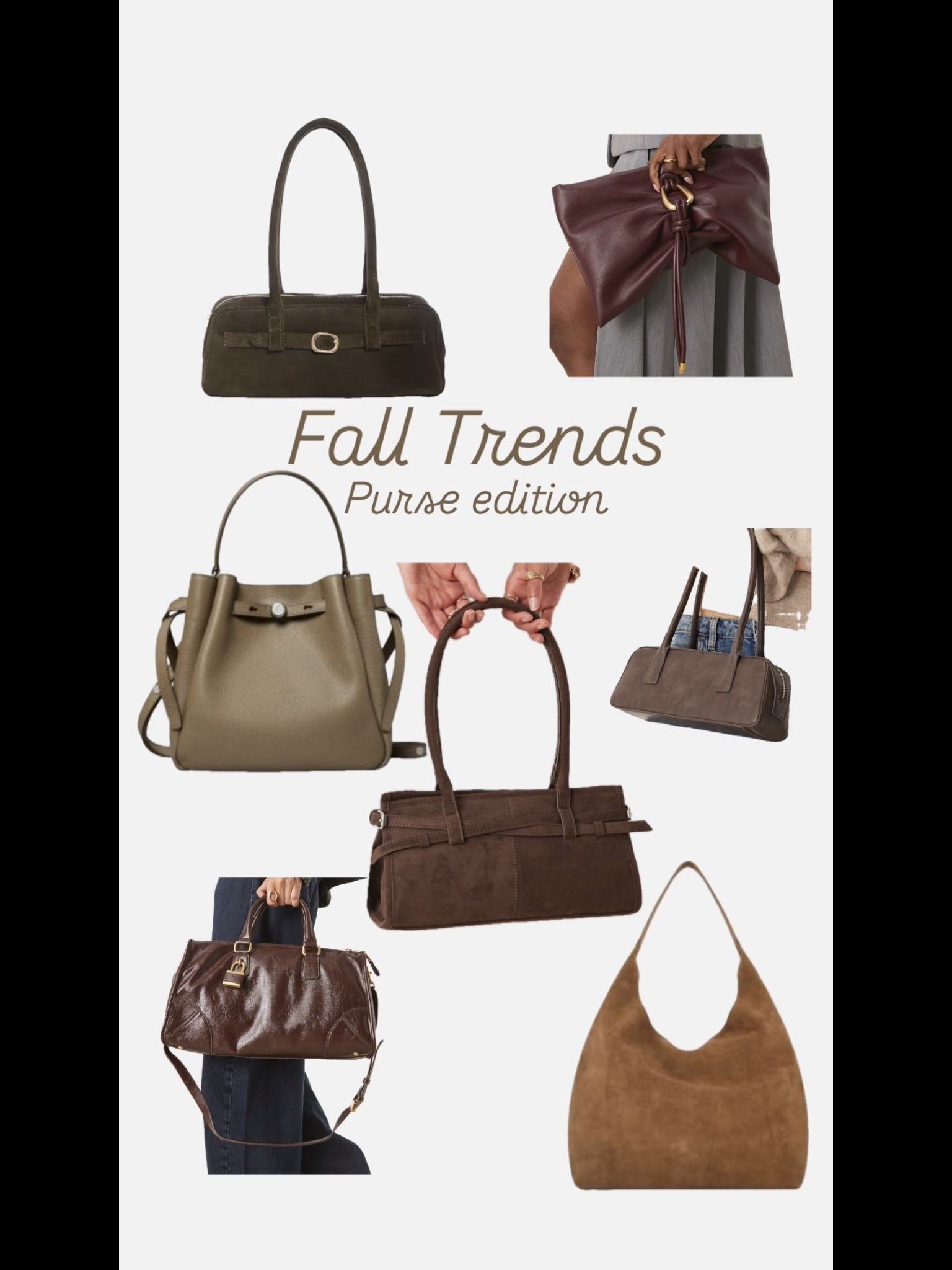 Check this out if you are looking to complete your fall closet with some cute purses #falltrend#purse#fallpurse#suedepurse#brownpurse#blackpurse#burgundypurse

#LTKOver40 #LTKStyleTip #LTKSeasonal