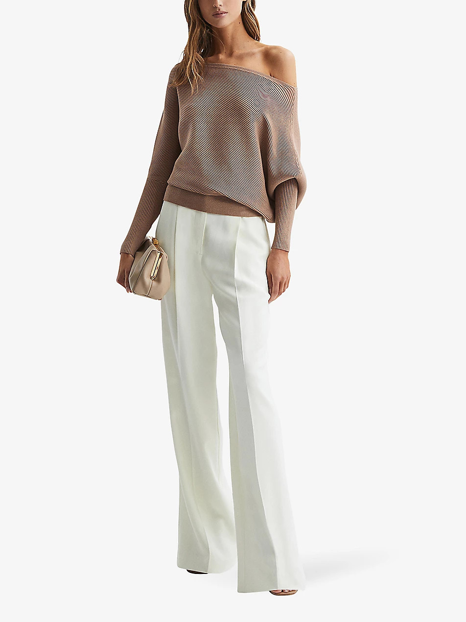 Lorna asymmetric-neck stretch-knit top | Selfridges