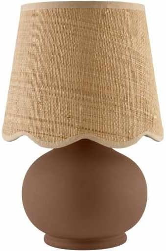 Benton Ceramic Table Lamp with Fabric Shade – 13" Bedside Accent Lamp for Bedroom, Living Room ... | Amazon (US)