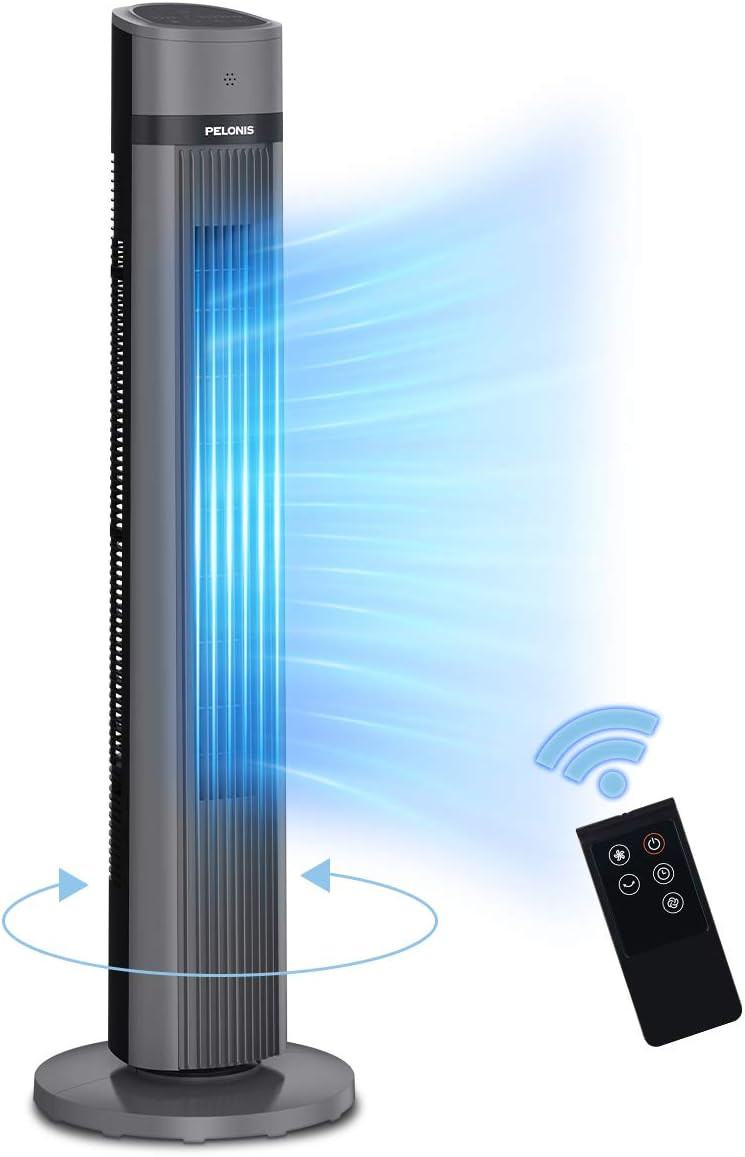 PELONIS PFT40A4AGB Electric Oscillating Stand Up Tower Fan, 40-inch, Black 2020 New Model, 3 Spee... | Amazon (US)