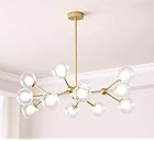 Dellemade XD00940 Sputnik Chandelier for Bedroom, Globe Ceiling Light for Living Room, 12 Lights,... | Amazon (US)