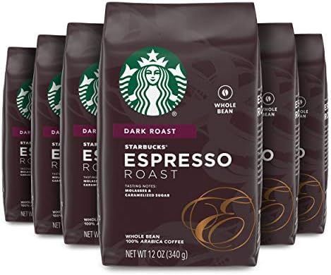 Starbucks Dark Roast Whole Bean Coffee — Espresso Roast — 100% Arabica — 6 bags (12 oz. eac... | Amazon (US)