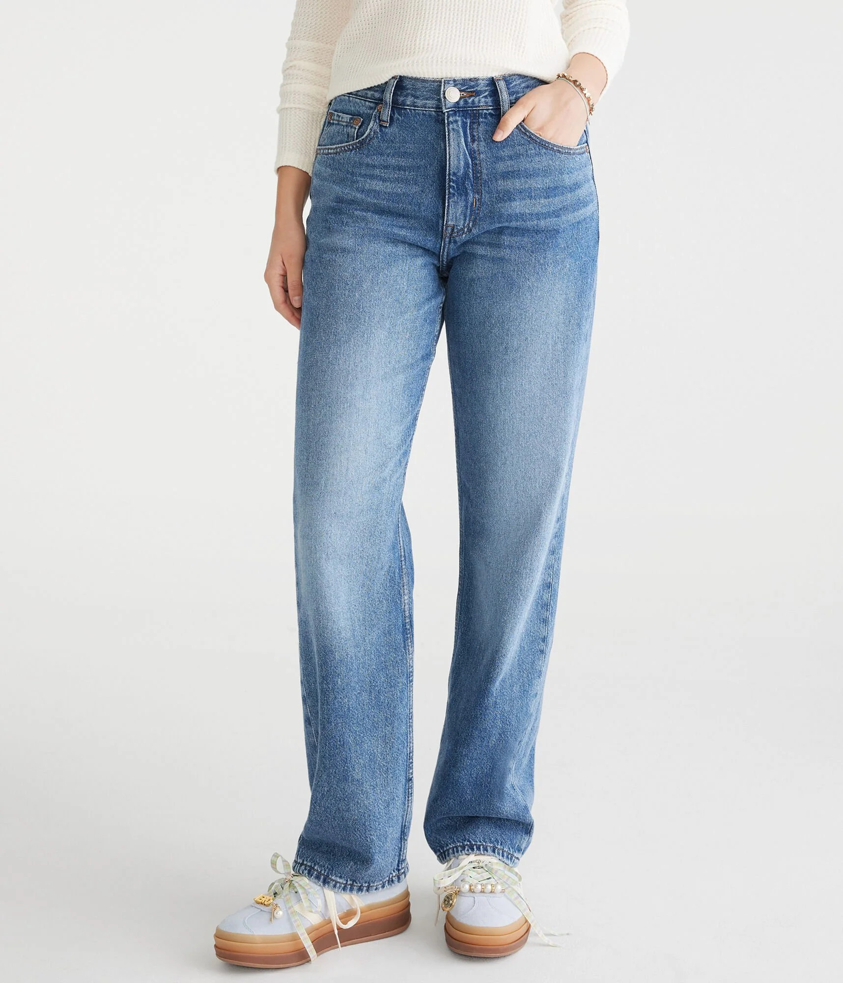 Aeropostale High-Rise Baggy Jean | Shop Simon