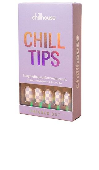 Checked Out Chill Tips Press-On Nails in Checked Out | Revolve Clothing (Global)