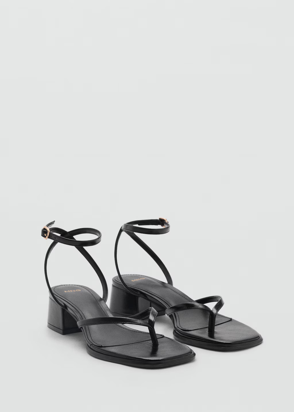 Strappy heeled sandals black - Woman - 10 - MANGO | Mango (US/MX/AU)