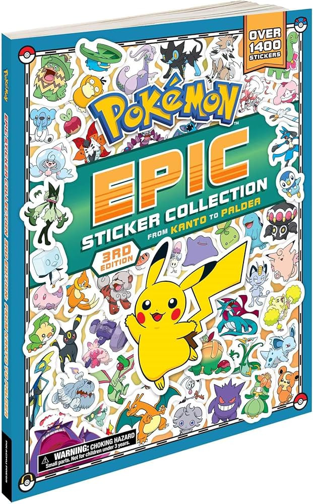 Pokémon Epic Sticker Collection 3rd Edition: From Kanto to Paldea: Over 1,400 Stickers! | Amazon (US)