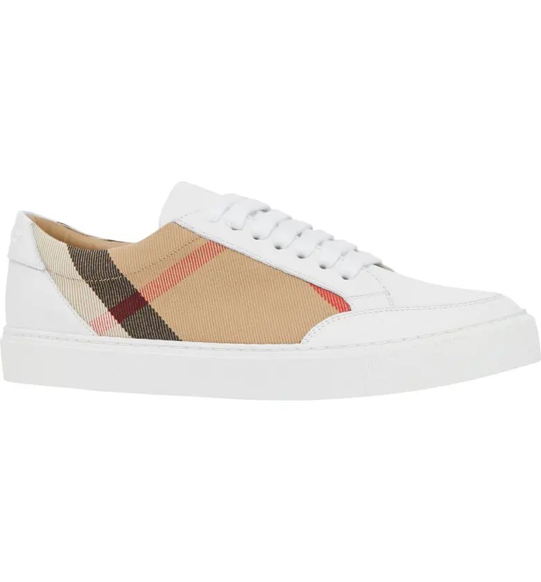 Burberry New Salmond Check Low Top Sneaker | Nordstrom | Nordstrom