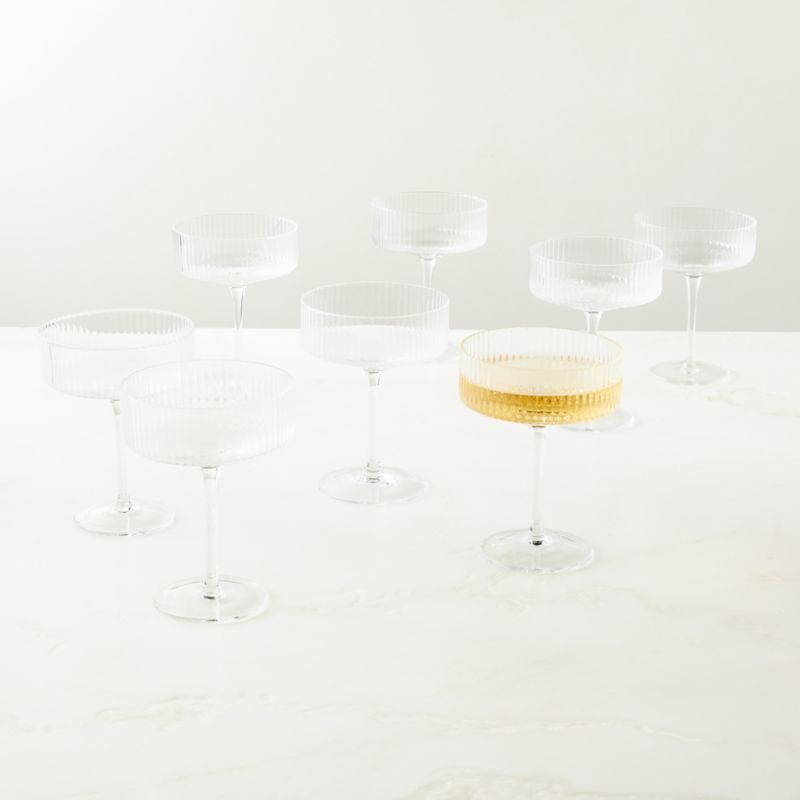 Eve Coupe Cocktail Glass Set of 8 + Reviews | CB2 | CB2