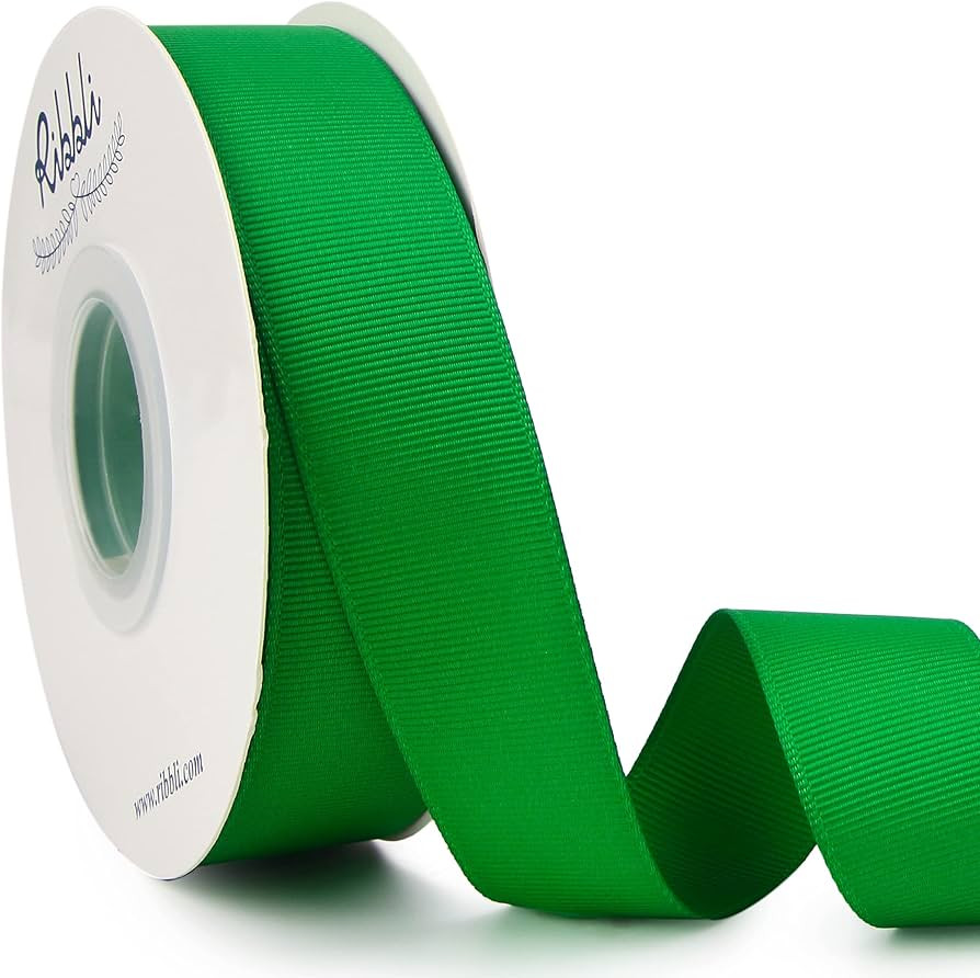 Ribbli Emerald Green Grosgrain Ribbon, 1 inches x Continuous 25 Yards,Use for Bows DIY Hair Acces... | Amazon (US)