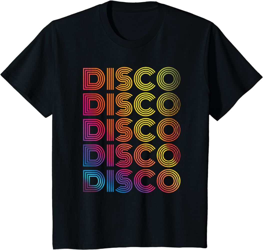 70's 80s Disco Dancing Party Vintage Retro Old School Outfit T-Shirt | Amazon (US)