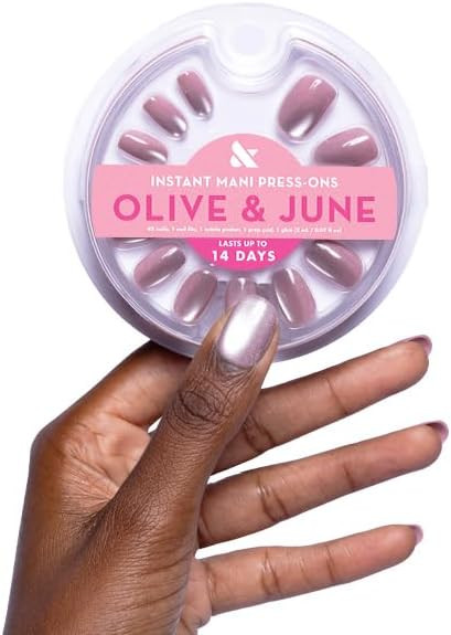 Olive & June Instant Mani Press On Nails (Glue) | 42 Fake Nails, 21 Sizes | Non-Toxic, Long-Lasti... | Amazon (US)