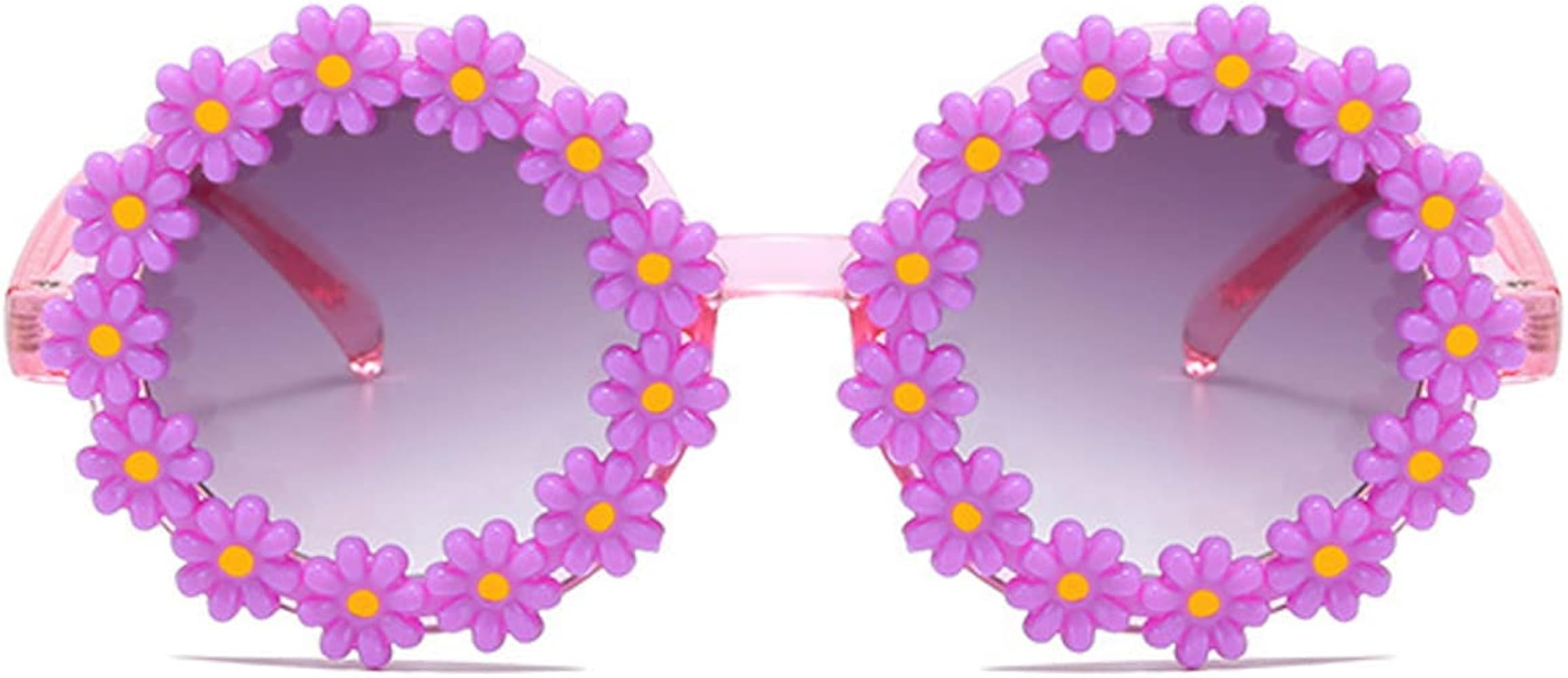 JINHUIBBA Girls round Flower Sunglasses Flower Cute Glasses UV 400 Protection for Outdoor Beach | Amazon (US)