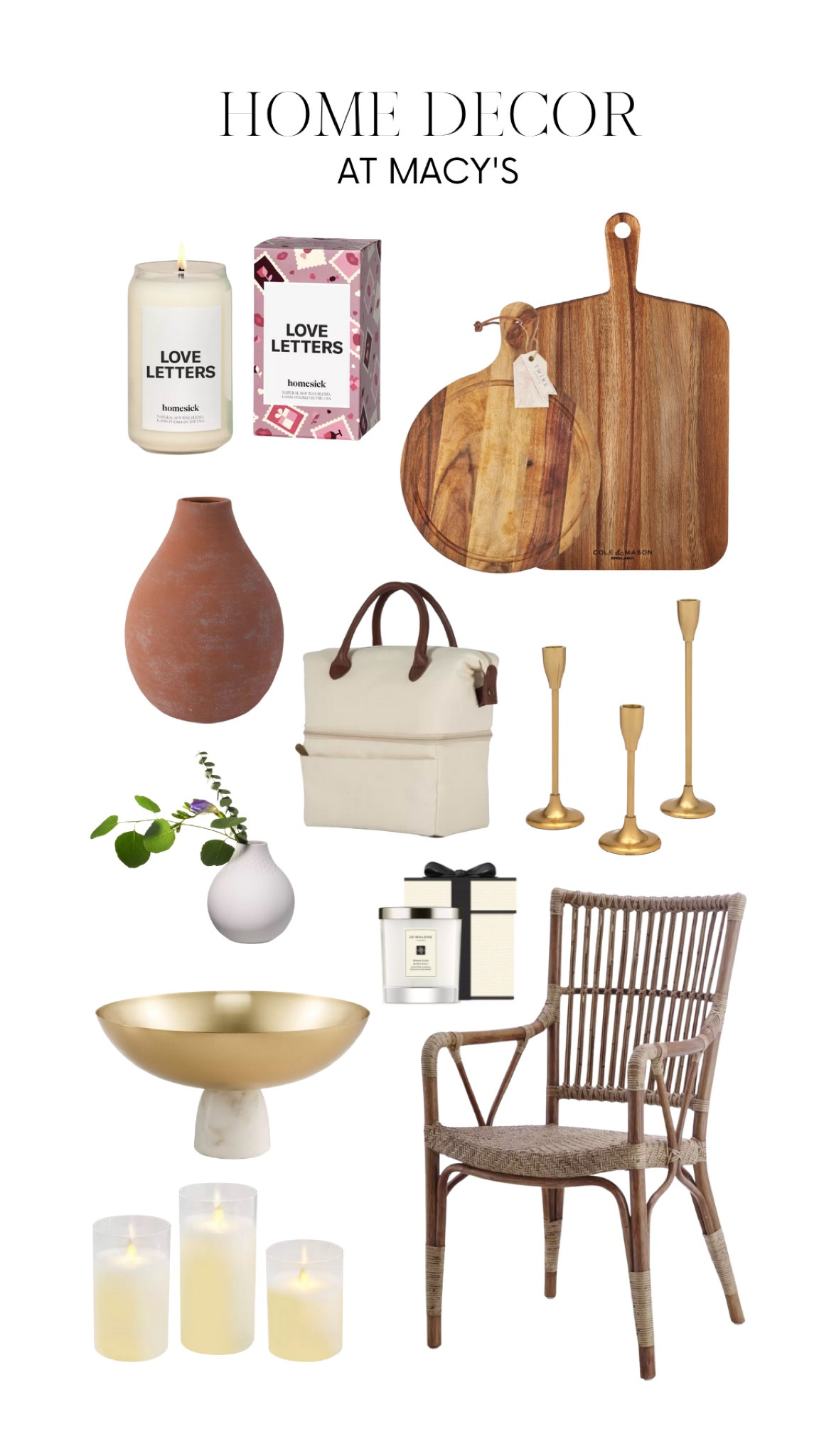 Macy’s home sale #macys #sale #homedecor #homedecorsale #vase #terracotta #candlesticks #cuttingboards #canechair

#LTKhome #LTKsalealert #LTKFind