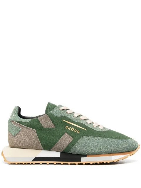 suede glitter low-top sneakers | Farfetch Global