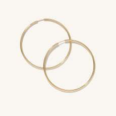 Oversized Thin Hoops - $295 | Mejuri (Global)