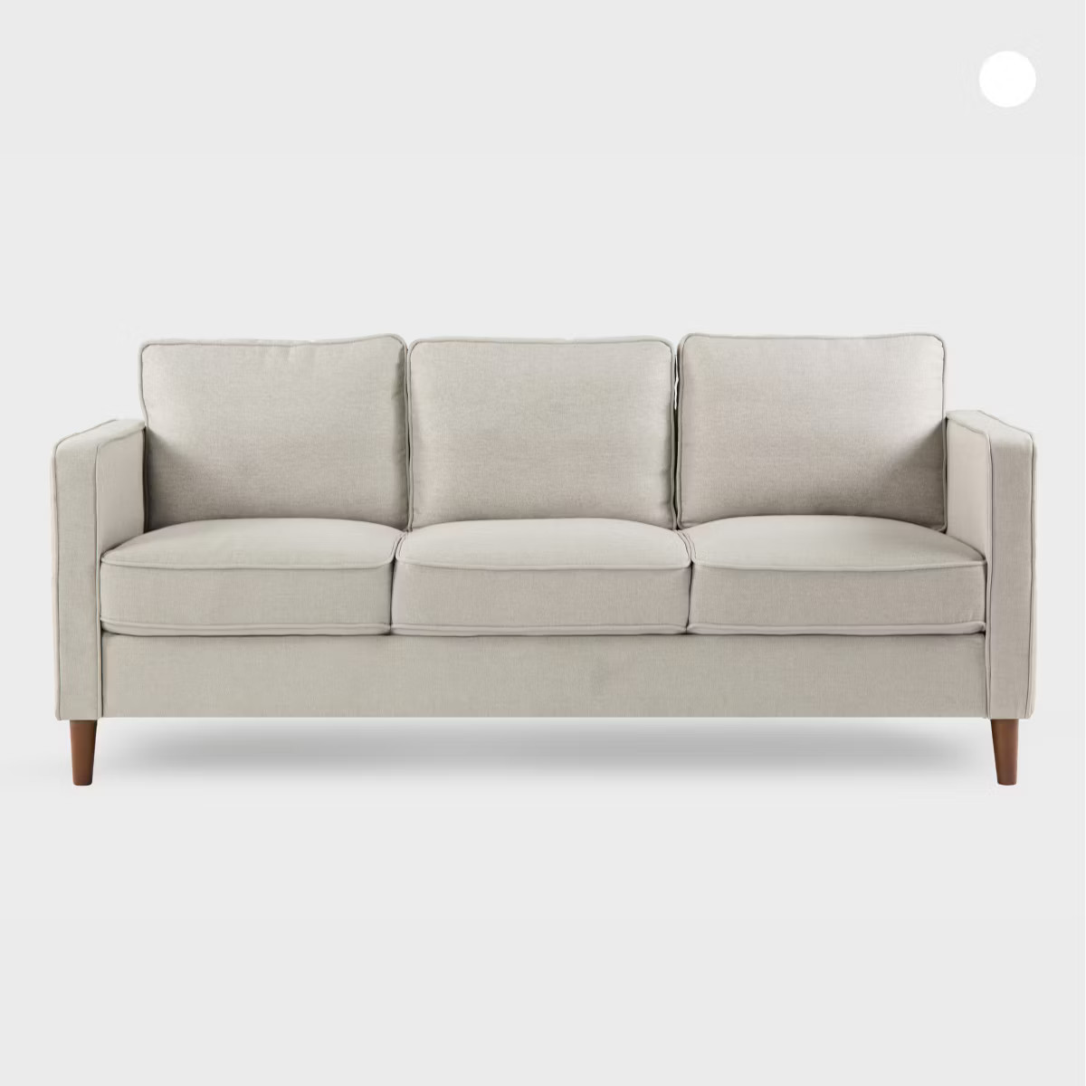 Hana Modern Linen Fabric Sofa/Couch with Armrest Pockets Sand Gray - Mellow | Target