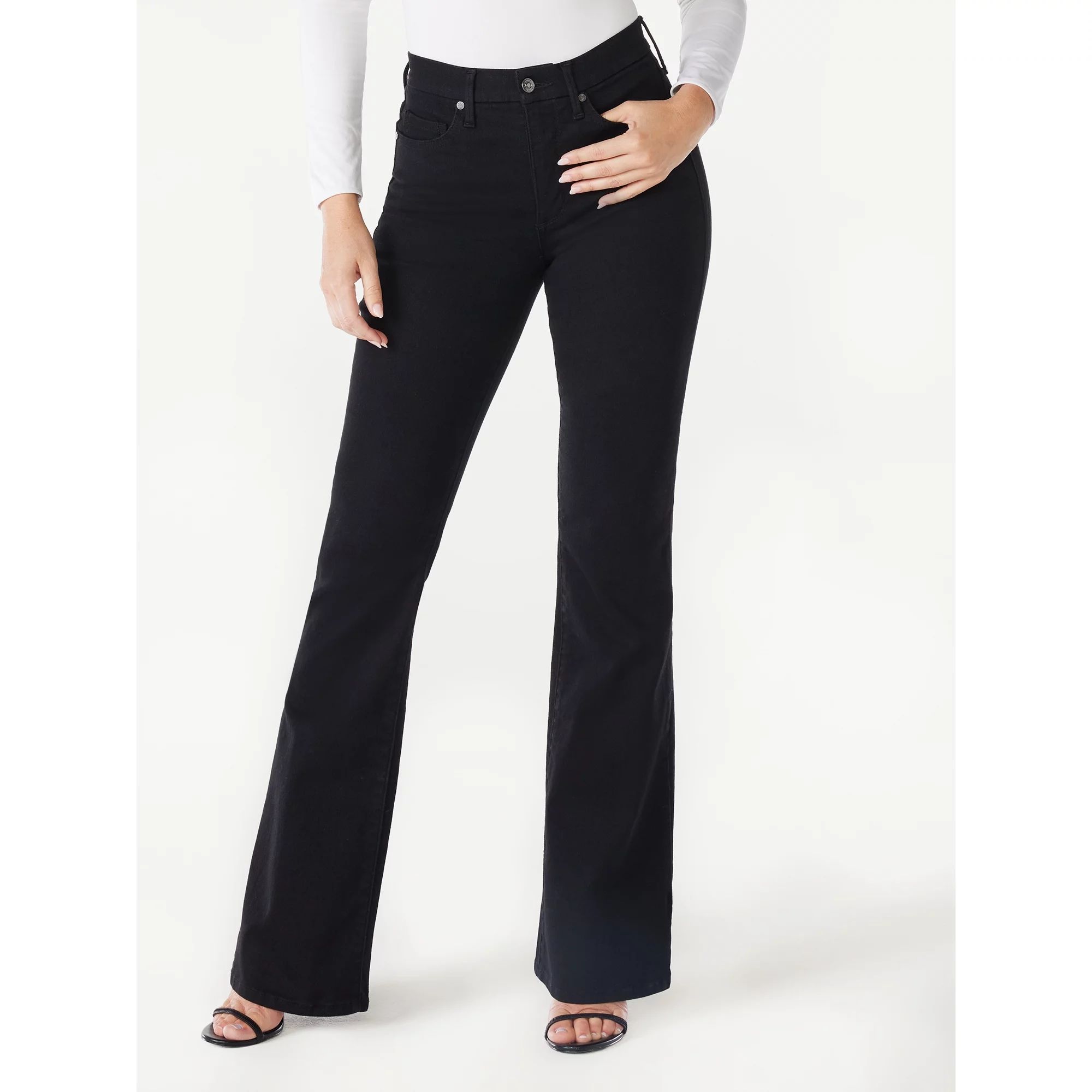 Sofia Jeans Women’s Melisa Flare High Rise Forever You 1 Size Fits 3 Jeans, 33.5” inseam | Walmart (US)