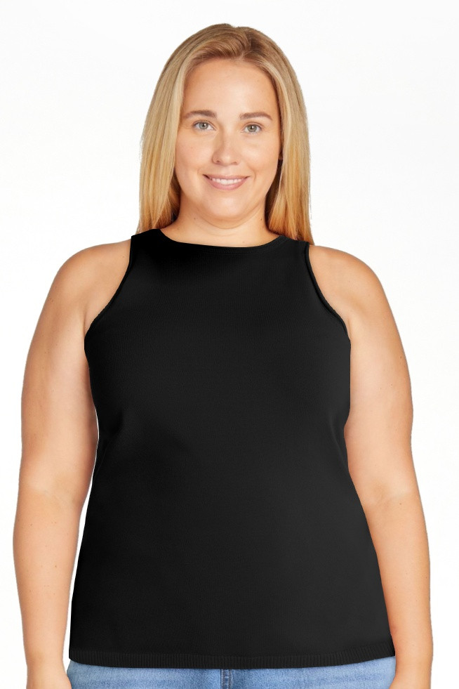 Scoop Women's Plus Cutaway Sweater Tank Top, Lightweight, Sizes 1X-4X - Walmart.com | Walmart (US)