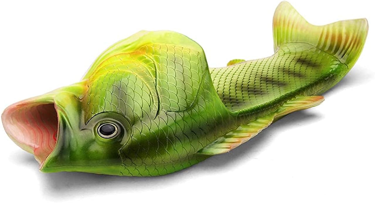Amazon.com: Creative Fish Slippers Man Funny Fish Sandals Men Beach Bass flip Flops Slides : Ever... | Amazon (US)