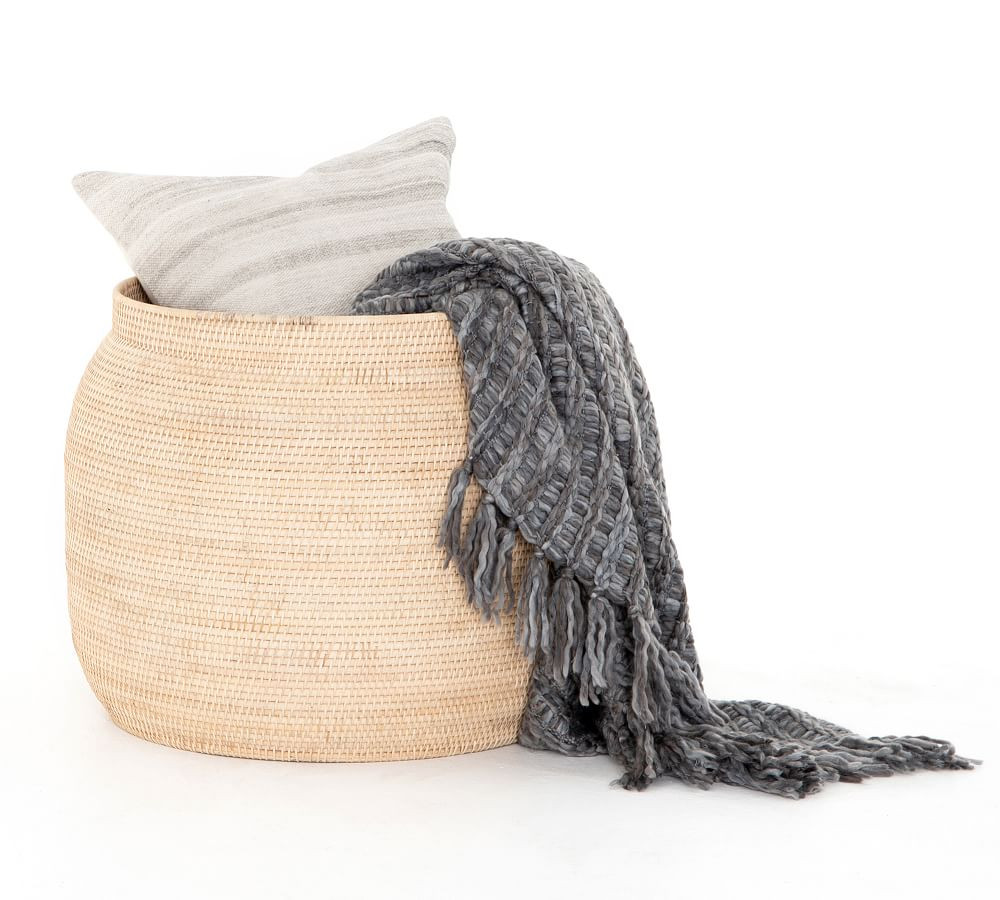 Round Oliver Woven Basket | Pottery Barn (US)