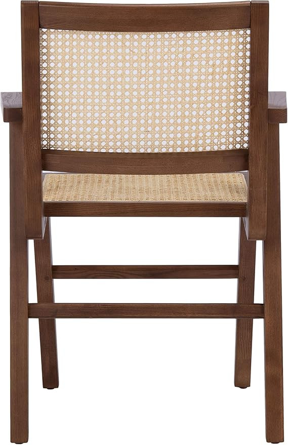 Safavieh Couture Home Collection Hattie Walnut/Natural French Cane Living Room Dining Arm Chair (... | Amazon (US)